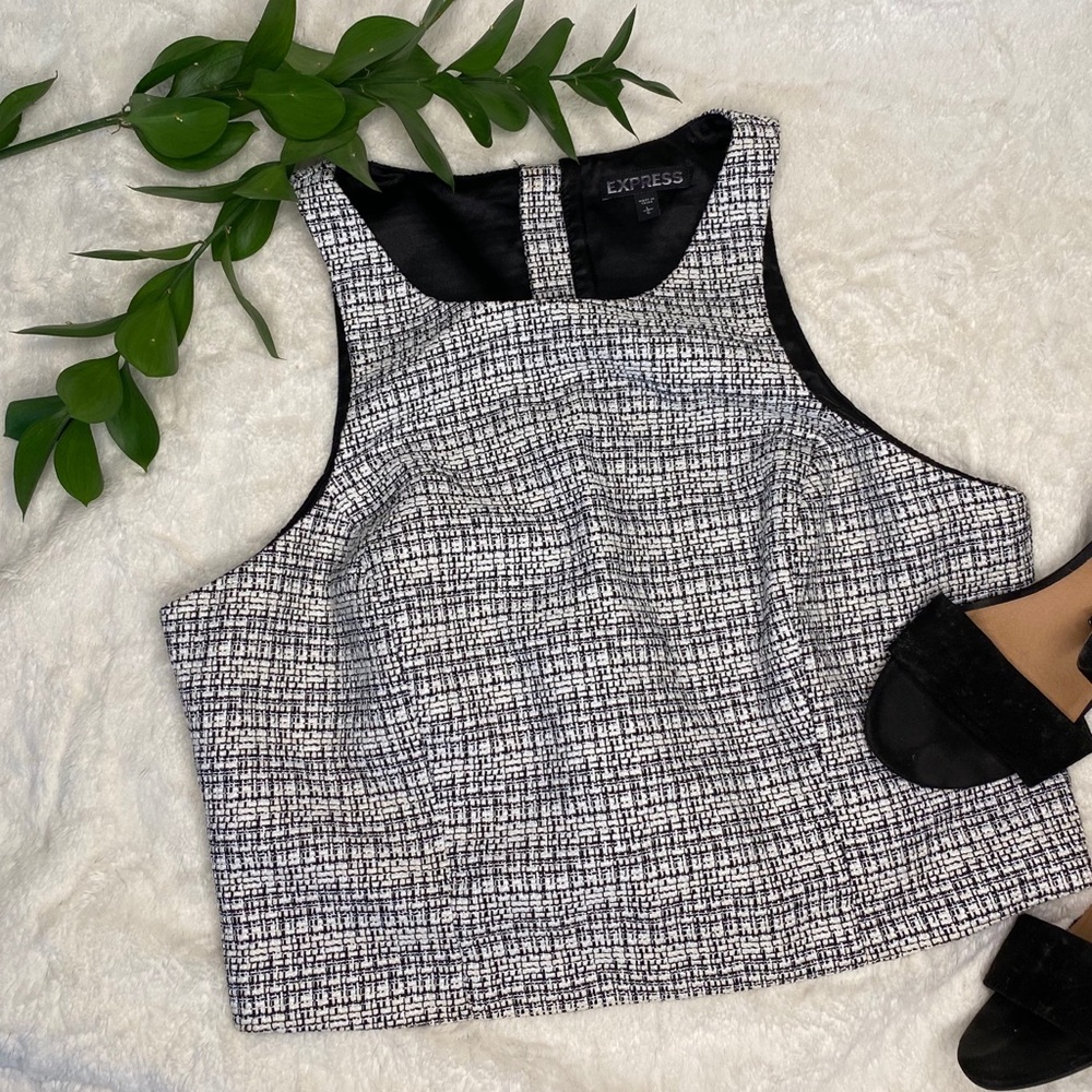 Twill Pattern Crop Top